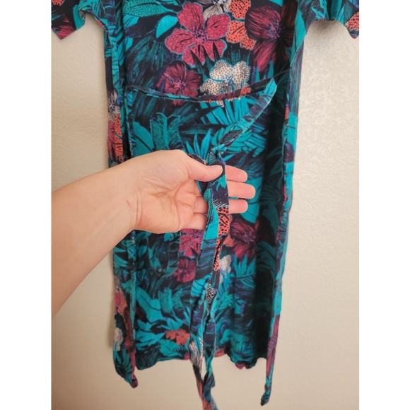 Womens Ann Taylor Loft linen floral Hawaiian dress xxs - Picture 6 of 8
